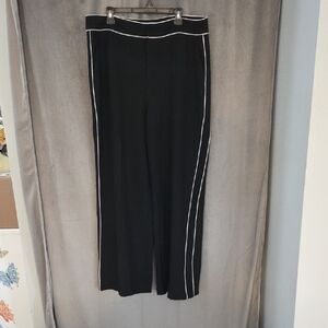 NWT Size 16W Joe Fresh Black and White WIDE LEG Trousers Timeless Elegance